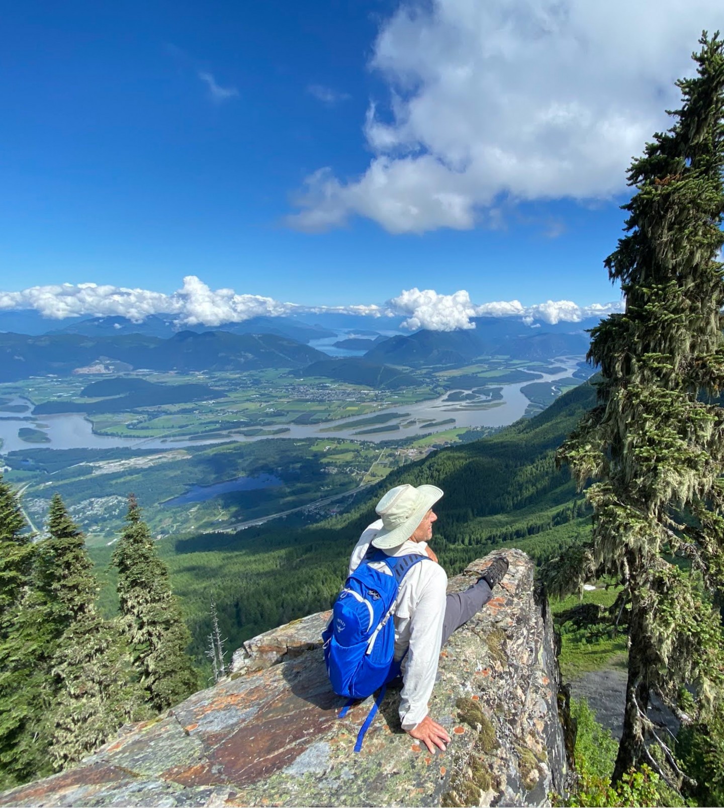 Hiker enjoying a view