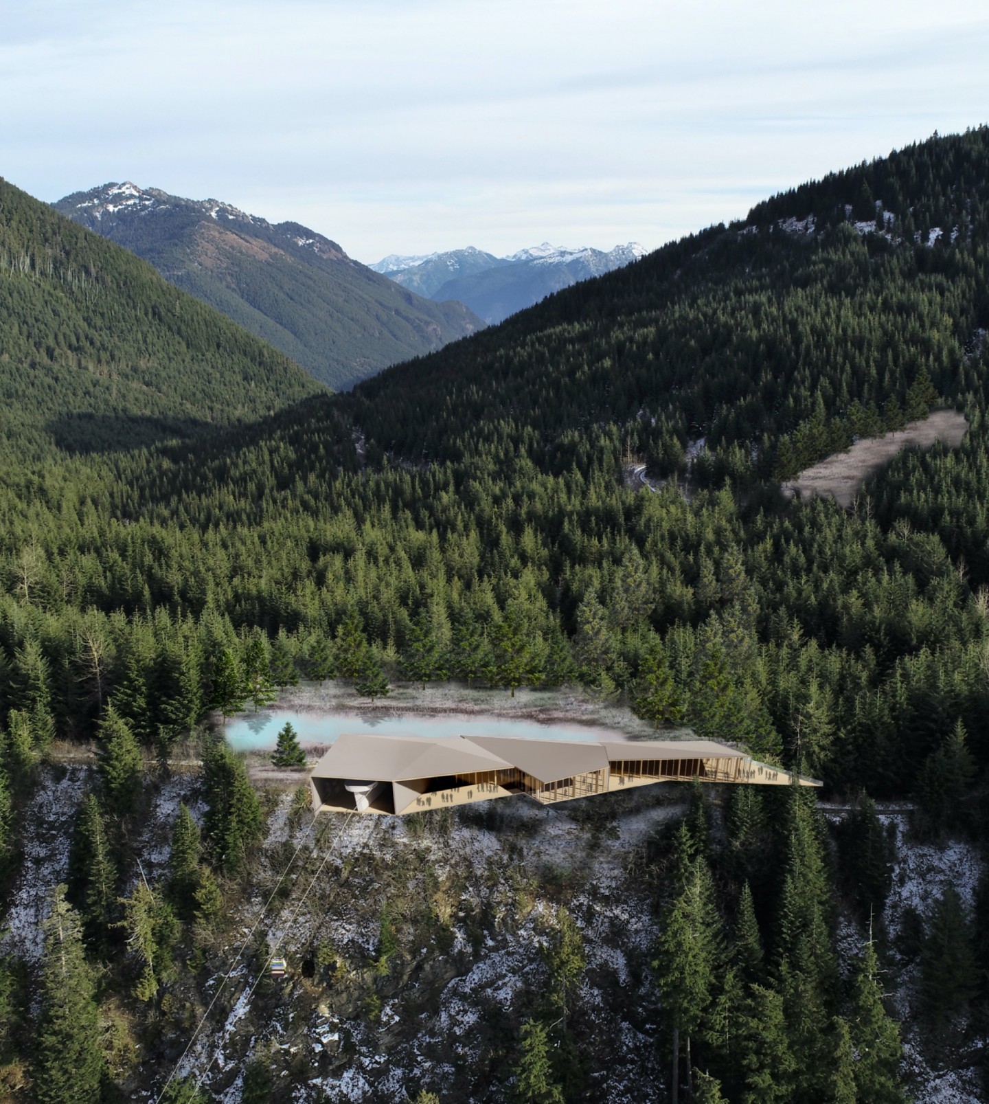Rendering of proposed gondola station